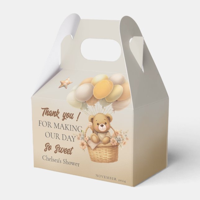 Caja Para Regalos Bearly Wait Baby Shower Favor Box (Front Side)