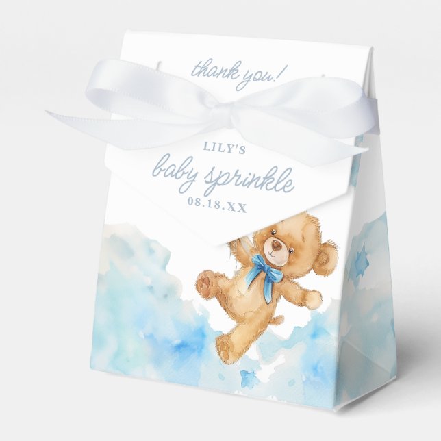 Caja Para Regalos Bearly Wait Blue Boy Baby Shower Sprinkle (Front Side)