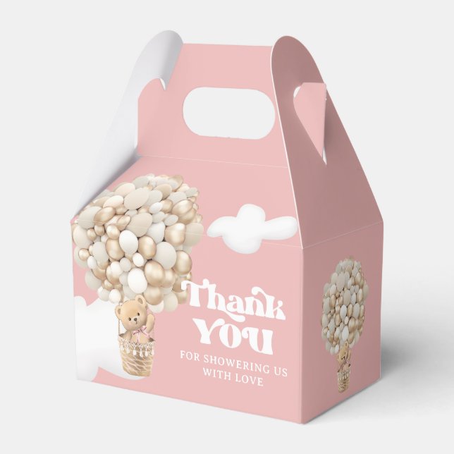 Caja Para Regalos Bearly Wait Chica Bear Balloon Baby Shower (Front Side)