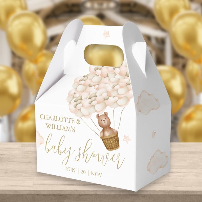 Caja Para Regalos Bearly Wait Teddy Bear Balloons Baby Shower (Bearly Wait Teddy Bear Balloons Baby Shower Favor Box)
