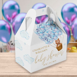 Caja Para Regalos Bearly Wait Teddy Bear Blue Balloons Baby Shower