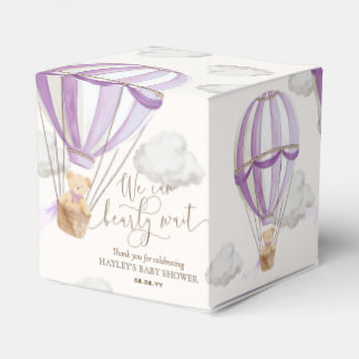 Caja Para Regalos Bearly Wait Teddy Bear Hot Air Balloon Baby Shower