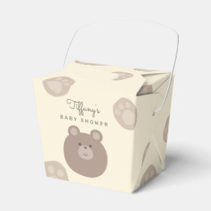 Caja Para Regalos Beary Cute Brown Teddy Bear Cub Boy Baby Shower