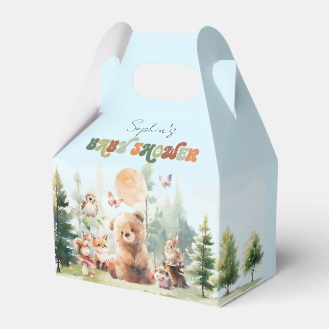 Caja Para Regalos Beary Cute Woodland Baby Shower (Front Side)