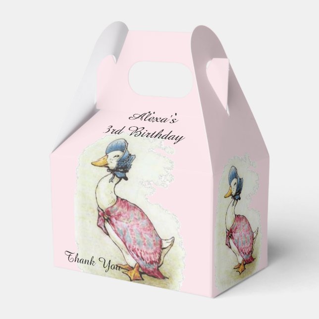 Caja Para Regalos Beatrix Potter, Jemima Puddle Duck, Personalizados (Reverso)