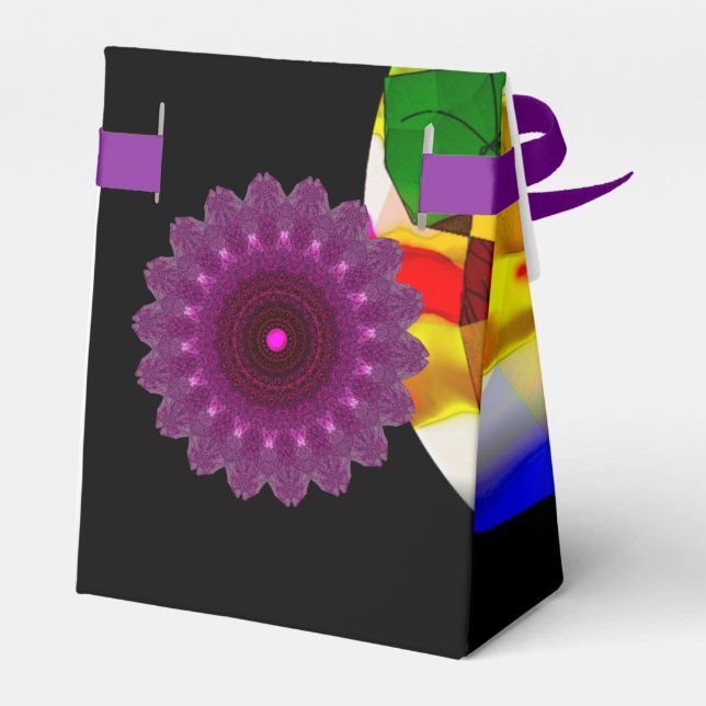 Caja Para Regalos BEAUTIFUL_GIFT_BLACK_ROSA_PINK_kaleidoscope _ (Reverso)