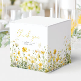 Caja Para Regalos Bebé Amarillo En El Baby Shower De Flor Floral Flo