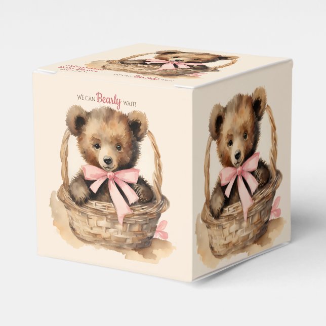 Caja Para Regalos Bebé Bear Bearly Wait Chicas Baby Shower (Costado Anverso)