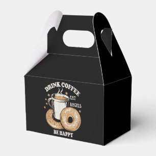 Caja Para Regalos Bebe Café Come Bagels Sé Feliz