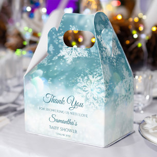 Caja Para Regalos Bebé de invierno hace frío afuera de la ducha de b
