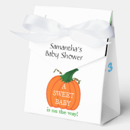Caja Para Regalos Bebé dulce Naranja Calabaza Baby Shower ABC