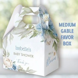 Caja Para Regalos Bebé en Bloom Blue Boy Baby Shower Medio Gable