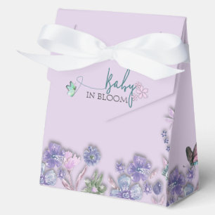 Caja Para Regalos Bebé En Bloom Fiesta De Baby Shower Purple Floral