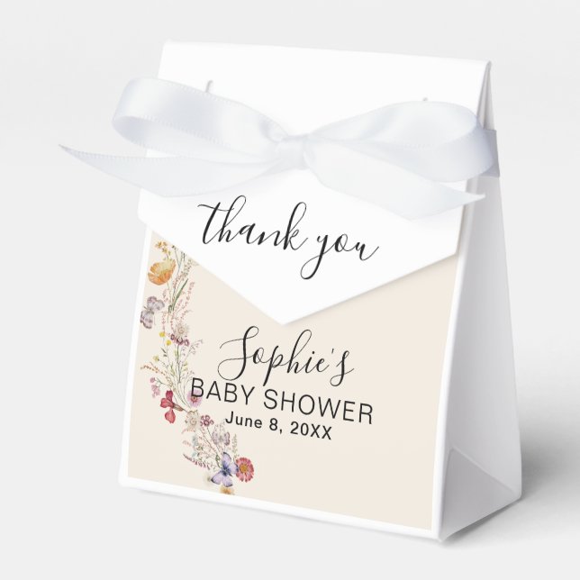 Caja Para Regalos Bebé en Bloom Garden Butterflies Baby Shower (Front Side)