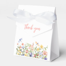 Caja Para Regalos Bebé en el Baby Shower de flores silvestres rosada