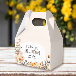 Caja Para Regalos Bebé en Flor Elegante Acuarela de Flores Silvestre