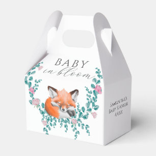Caja Para Regalos Bebé en floresta en flor Babysháer de zorro
