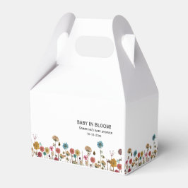 Caja Para Regalos Bebé en la flor silvestre de la ducha de bebé