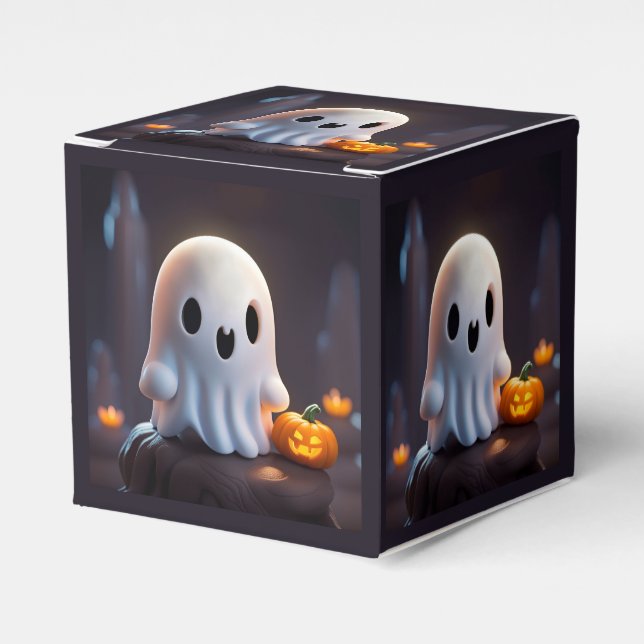 Caja Para Regalos Bebé Fantasma Típico personaje de Halloween (Costado Anverso)