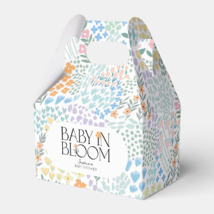 Caja Para Regalos Bebé floral colorido moderno en Baby Shower en san