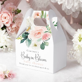 Caja Para Regalos Bebé floral rosado Rubor en un Baby Shower en flor