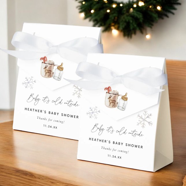 Caja Para Regalos Bebé, hace frío fuera de los favores de Baby Showe (Subido por el creador)