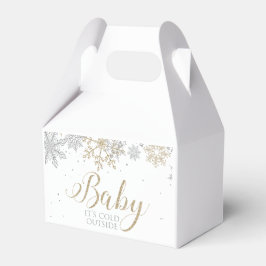 Caja Para Regalos Bebé, hace frío fuera del Baby Shower invernal