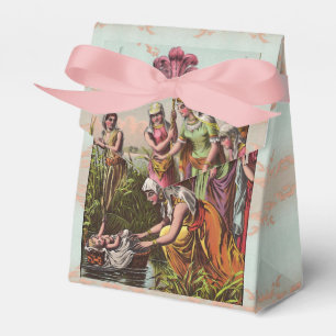 Caja Para Regalos Bebé Moisés En Una Cesta