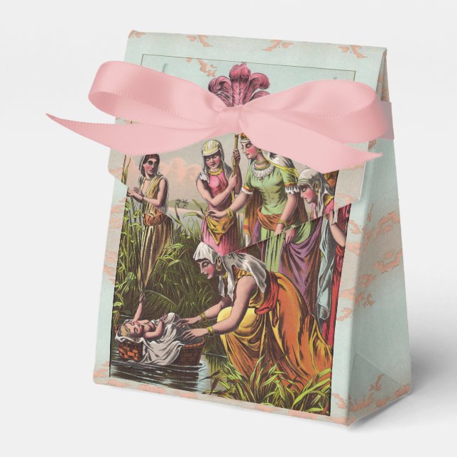 Caja Para Regalos Bebé Moisés En Una Cesta (Front Side)