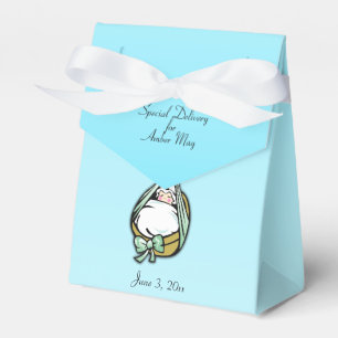 Caja Para Regalos Bebé niño ducha linda y divertida cigüeña de p