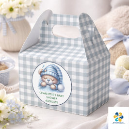 Caja Para Regalos Bebé oso de peluche: fiesta de revelación