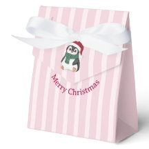 Bebé Pingüino Lindo con Gorro de Santa Navidad