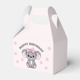 Caja Para Regalos Bebé rosa Koala Bear