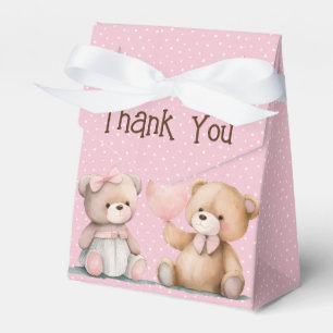 Caja Para Regalos Bebé Teddy Bears On Polka Dots