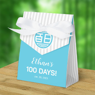 Caja Para Regalos Bebé tradicional chino 100 días 百 日 (azul)