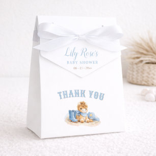 Caja Para Regalos Bebé vaquero pequeño elegante azul ducha occidenta