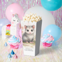 Bebé Zarigüeya en Acuarela Baby Shower