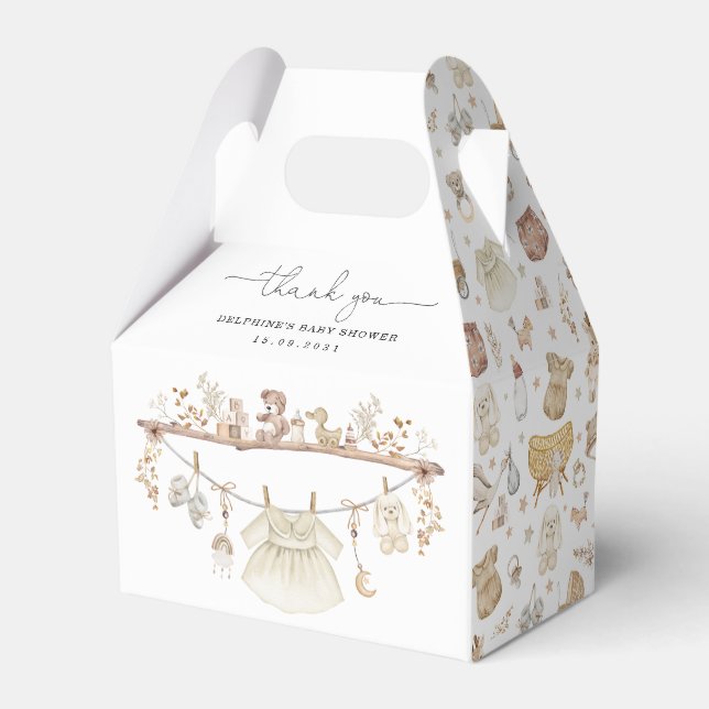 Caja Para Regalos Beber bebé de Boho mutado (Reverso)
