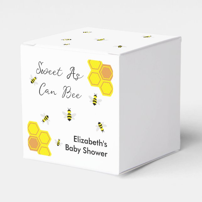 Caja Para Regalos Bee Baby Shower (Costado Anverso)