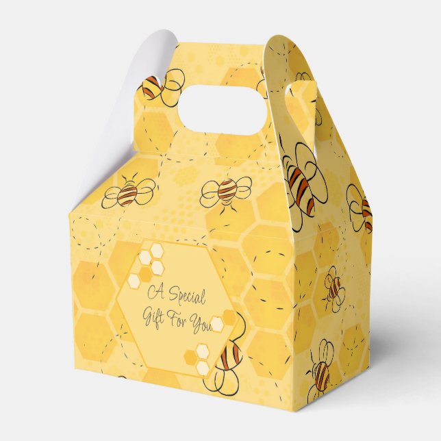 Caja Para Regalos Bee Buzzing Honey Bees Cute (Front Side)