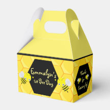 Bee Day 1º cumpleaños Cute Favor Box