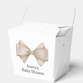 Caja Para Regalos Beige Bow Modern Boho Baby Shower