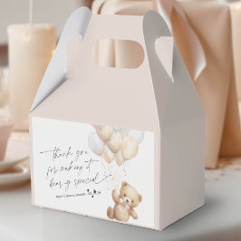 Caja Para Regalos Beige Cute Bearly Wait Género Neutral Ducha