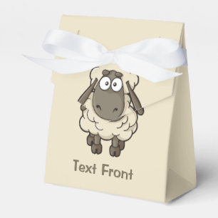 Caja Para Regalos Beige del dibujo animado de las ovejas
