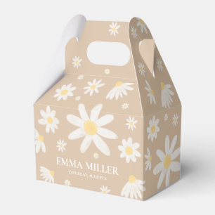 Caja Para Regalos Beige Flower Daisy