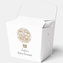 Caja Para Regalos Beige Hot Air Balloon Boho Baby Shower