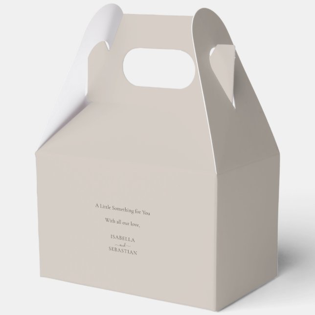 Caja Para Regalos Beige Romantic Funny Message Cute Wedding (Anverso)