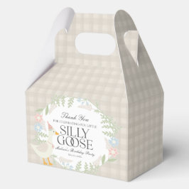 Caja Para Regalos Beige Silly Goose Floral Gingham Cumpleaños
