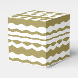 Caja Para Regalos beige y blanco ornamental geométrico
