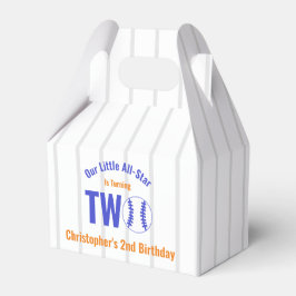 Caja Para Regalos Béisbol de Estrellas 2do Cumpleaños